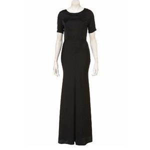 TOPSHOP | Black Satin 30s Style Maxi Dress